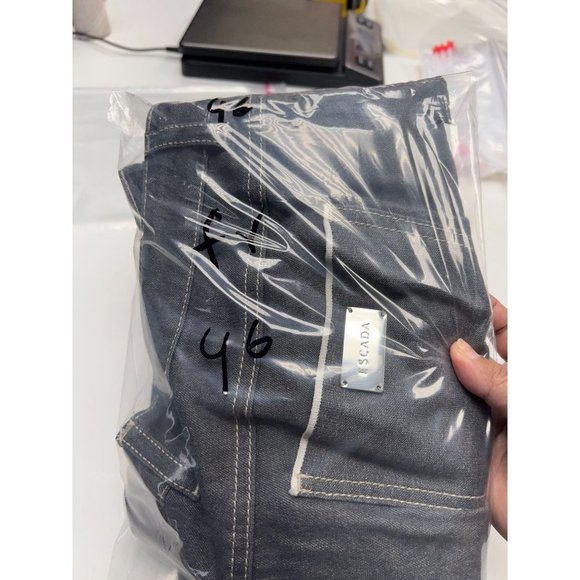 ESCADA Women's Size 46 US 18 Gray Straight Leg Slacks Dress - Picture 11 of 11